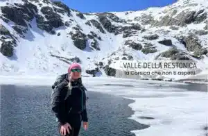 Valle di Restonica in primavera, Lac du Melo ghiacciato e innevato